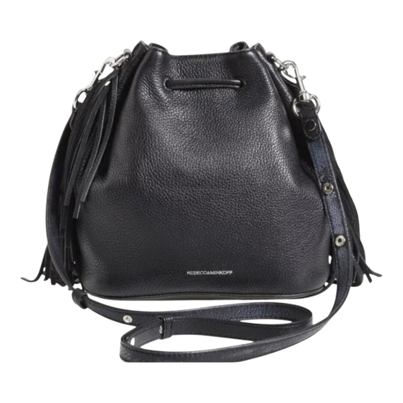 Rebecca Minkoff Black Leather Fringe Shoulder Bag - Picture 4 of 12